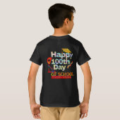 Fijne 100e dag schoolretro-stijl t-shirt (Achterkant volledig)
