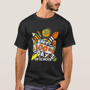 Fijne 100e dag schooluitval voor de kindertuin t-shirt
