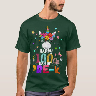 Fijne 100e dag van de docent van het predikaat Uni T-shirt