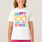 Fijne 100e dag van de Kinder T-shirt van de school (Voorkant)