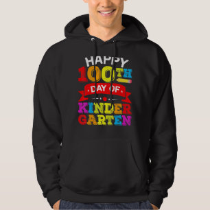 Fijne 100e dag van de Kindergarten Leraar en Kinde Hoodie