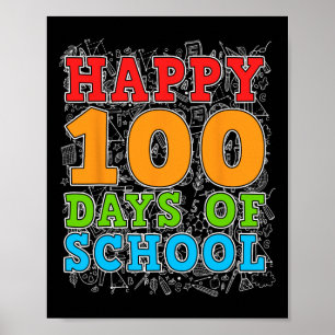 Fijne 100e dag van de leerkracht van de school Kin Poster