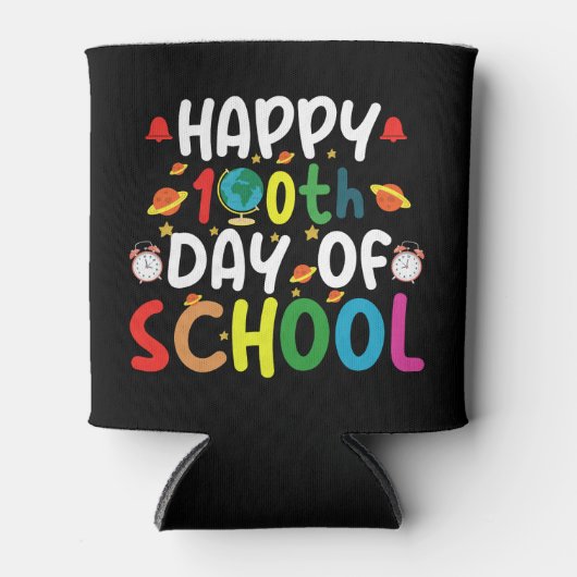 Fijne 100e dag van de leerling van de school blikjeskoeler (Voorkant)