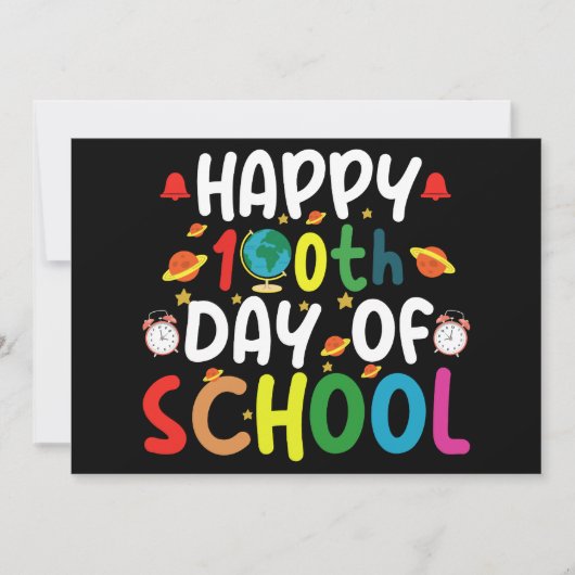 Fijne 100e dag van de leerling van de school kaart (Voorkant)