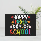 Fijne 100e dag van de leerling van de school kaart (Staand voorkant)