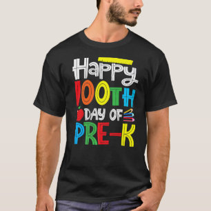 Fijne 100e dag van de prek leraar of leerling-kind t-shirt
