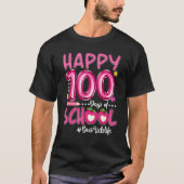 Fijne 100e dag van de Rode Poolpotloodhulp op scho T-shirt (Voorkant)