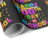 Fijne 100e dag van de School voor docenten en stud Cadeaupapier (Rol Hoek)