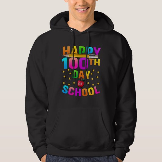 Fijne 100e dag van de School voor docenten en stud Hoodie (Voorkant)
