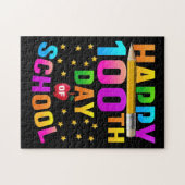 Fijne 100e dag van de School voor docenten en stud Legpuzzel (Horizontaal)