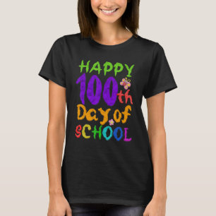Fijne 100e dag van de School voor Kinderen - Ziekt T-shirt