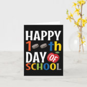 Fijne 100e dag van de schoolhekkensleraar student kaart (Gele Bloem)