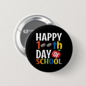 Fijne 100e dag van de schoolhekkensleraar student ronde button 5,7 cm (Voorkant /achterkant)