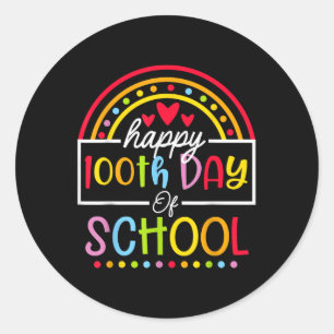 Fijne 100e dag van de schoolleraar Kinderen 100 da Ronde Sticker