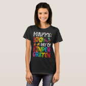 Fijne 100e dag van de schoolleraar of student t-shirt (Voorkant volledig)