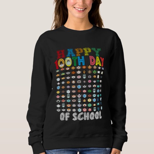 Fijne 100e dag van de schoolleraar of student trui (Voorkant)