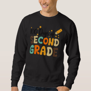 Fijne 100e dag van de schoolretro Groovy 100 dagen Trui