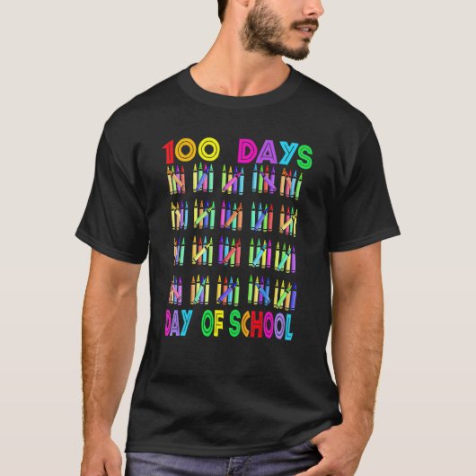 Fijne 100e dag van de schoolstudent geeft 100 dage t-shirt (Voorkant)