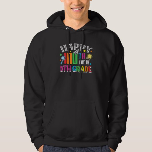 Fijne 100e dag van de vijfde klas van de school hoodie (Voorkant)