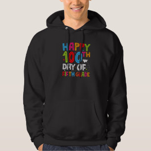 Fijne 100e dag van de vijfde klas van leerjongens hoodie