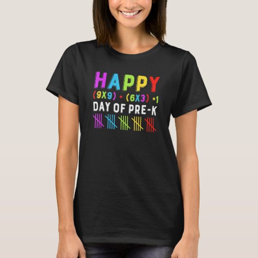 Fijne 100e dag van de voorkómen van de Wiskunde va T-shirt (Voorkant)