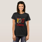 Fijne 100e dag van het rode, gespleten potlood Lib T-shirt (Voorkant volledig)