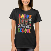 Fijne 100e dag van schoolloopbaandocent l'Lopard T-shirt (Voorkant)