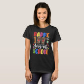 Fijne 100e dag van schoolloopbaandocent l'Lopard T-shirt (Voorkant volledig)