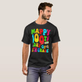 Fijne 100e dag van schoolretro Groovy 100 dagen 5  T-shirt (Voorkant volledig)