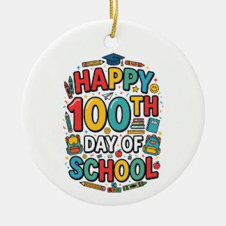 Fijne 100e Schooldag | Klasc Celebratie Keramisch Ornament