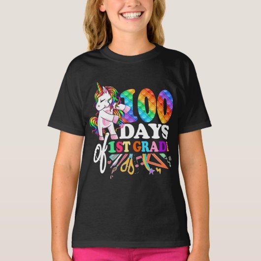 Fijne 100e schooldag Pop van de eerste klas T-shirt (Voorkant)