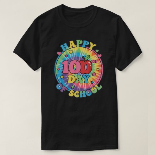 Fijne 100e Schooldag Slimmer Ontwerp T-shirt (Design voorkant)
