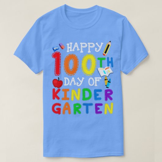Fijne 100ste dag kindertuin t-shirt (Design voorkant)