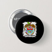Fijne 100ste dag schoolgezicht ronde button 5,7 cm (Voorkant /achterkant)