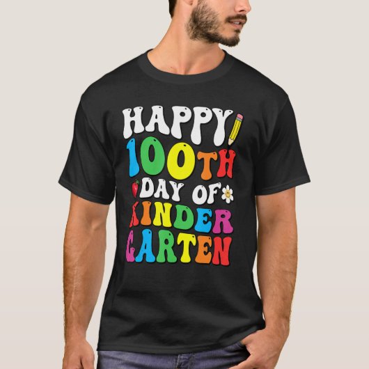 Fijne 100ste dag van de Kindergarten Leraar Kinder T-shirt (Voorkant)