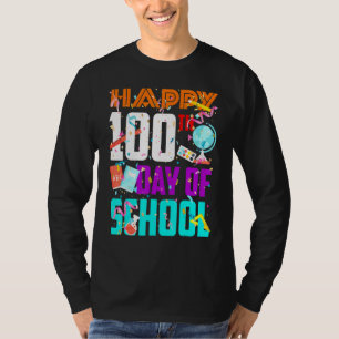 Fijne 100ste dag van de school grappige leerling K T-shirt