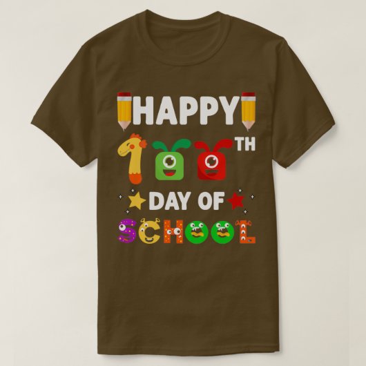 Fijne 100ste dag van de School voor kinderen T-shirt (Design voorkant)