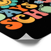 Fijne 100ste dag van de schoolleraar Kinder Retro  Poster (Hoek)