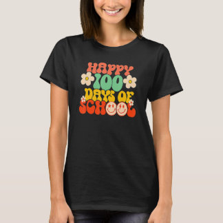 Fijne 100ste dag van de schoolleraar Kinder Retro T-shirt