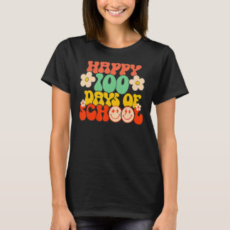 Fijne 100ste dag van de schoolleraar Kinder Retro T-shirt