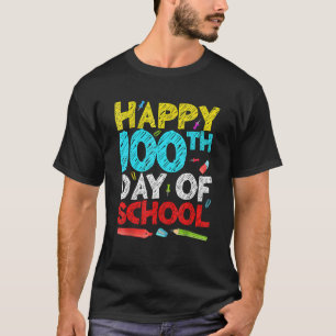 Fijne 100ste dag van de schoolleraar Kinderen Happ T-shirt