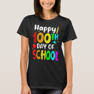 Fijne 100ste dag van de schoolleraar Kinderen Happ T-shirt