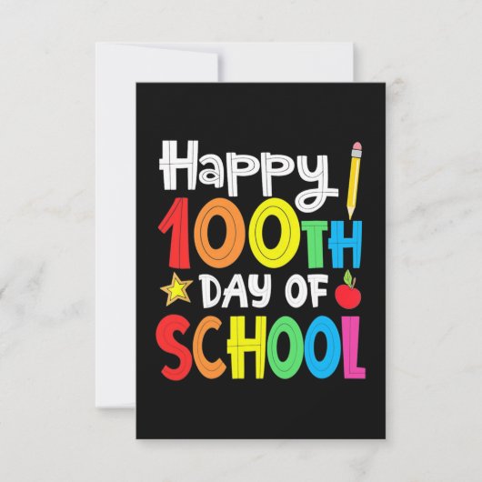 Fijne 100ste dag van de schoolleraar regenboog (Voorkant)