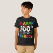 Fijne 100ste dag van de schoolleraar regenboog t-shirt (Voorkant volledig)