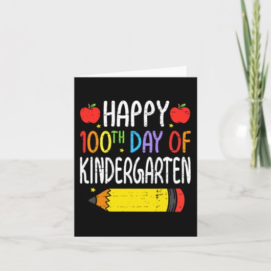 Fijne 100ste dag van de schoolschoolleerling 1 kaart (Voorkant)