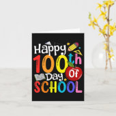 Fijne 100ste dag van schoolleraren Leerling Happy  Kaart (Gele Bloem)