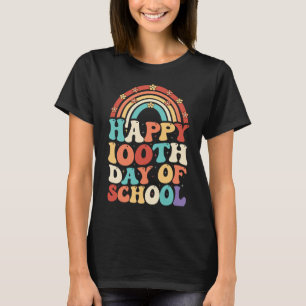 Fijne 100ste dagen van de Rainbow Groovy Retro T-shirt