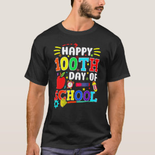 Fijne 100ste schooldag Onderwijzers 100 dagen T-shirt