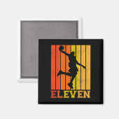 Fijne 11e verjaardag Decoraties voor jongens Baske Magneet (Voorkant / Achterkant)