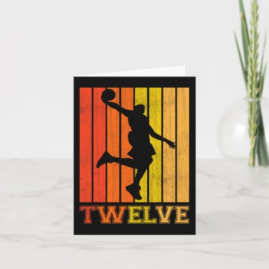 Fijne 12de verjaardag Decoraties voor jongens Bask Kaart (Voorkant)